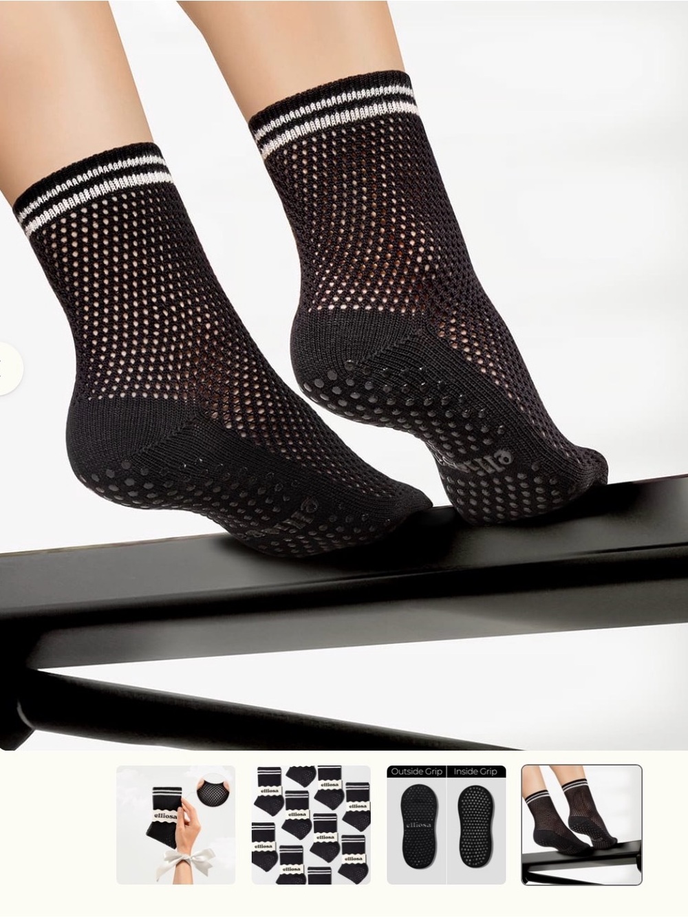 🆕Elliosa Summer Breeze Dual-Direction Grip Socks - Picture 3 of 6